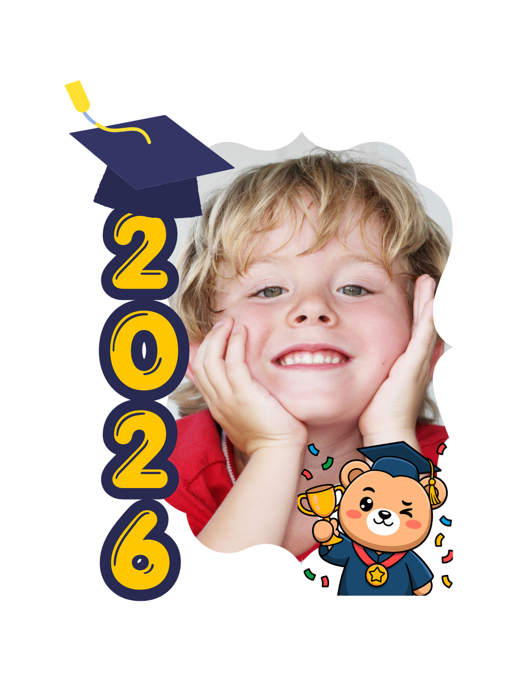 Pre-K / Kindergarten Graduate Photo Frame Fan Bundle - 4 Designs
