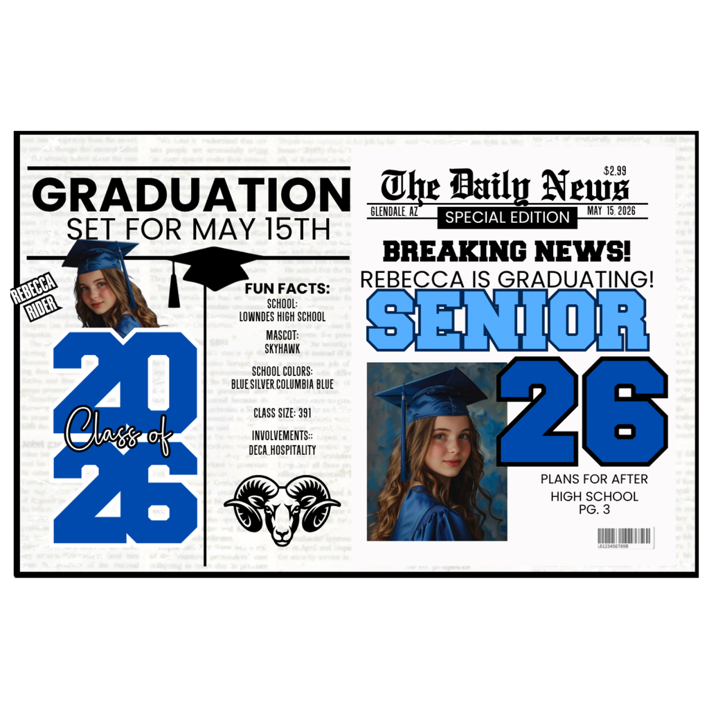 Graduating Full Newspaper Bundle - 11 Designs