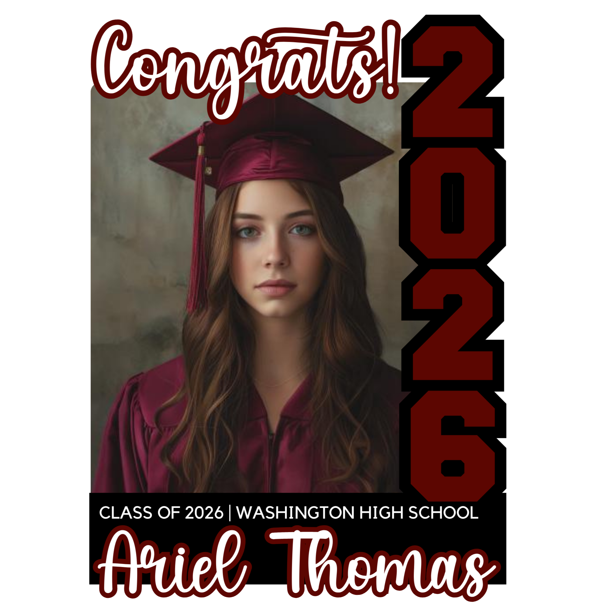 Graduation Photo Frame Fans Bundle - 12 Designs