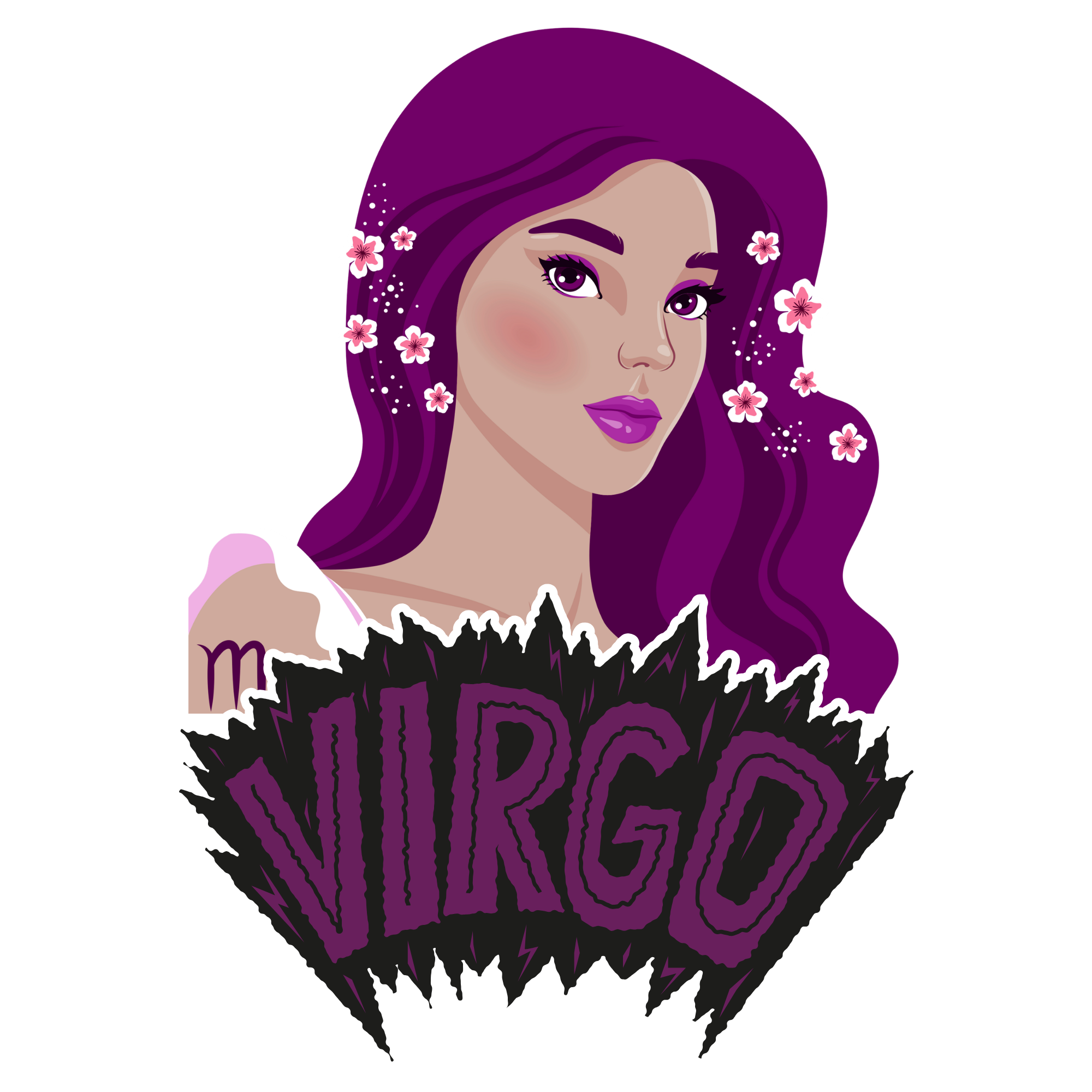 Virgo Purple Hair Beauty