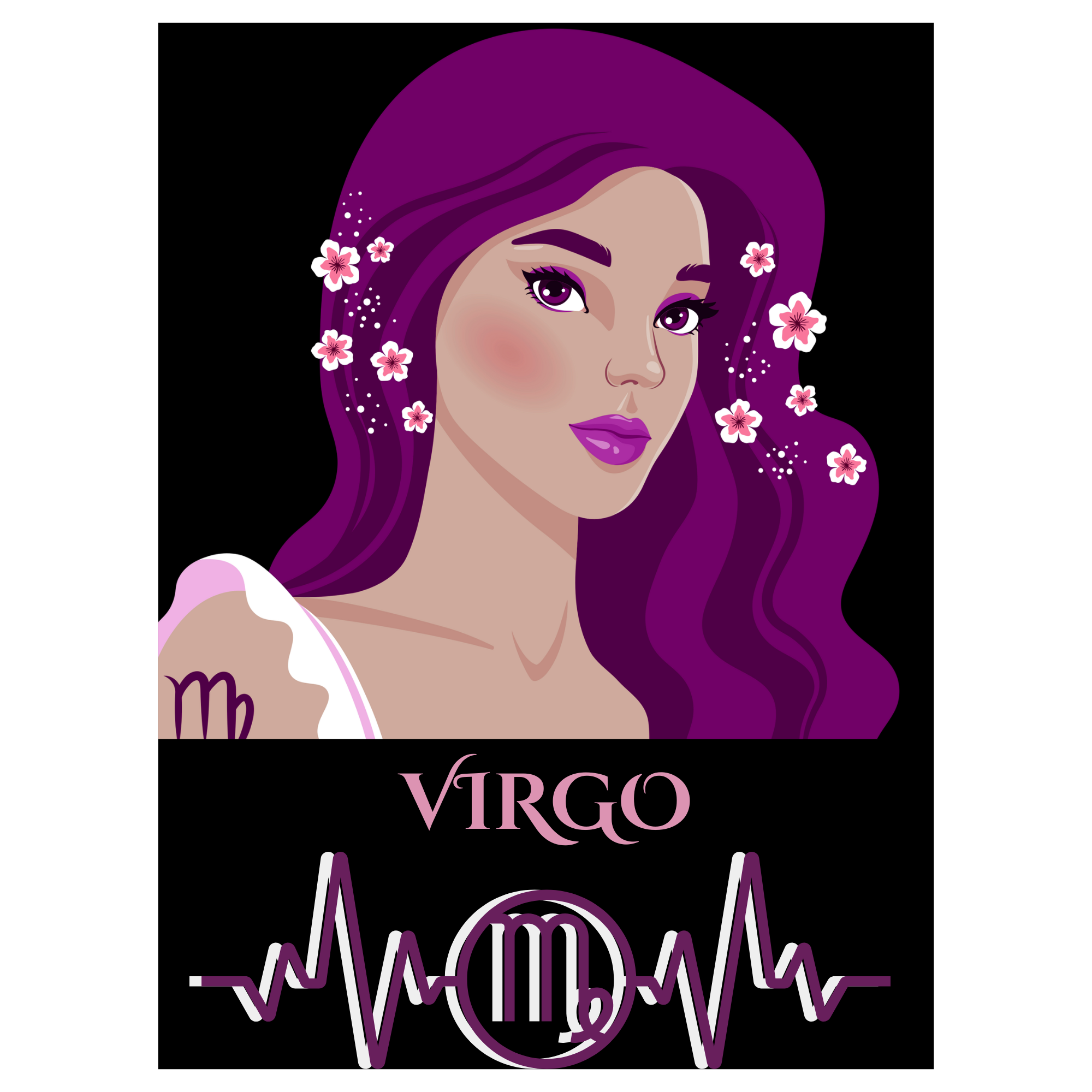 Virgo Purple Hair Beauty Heartbeat