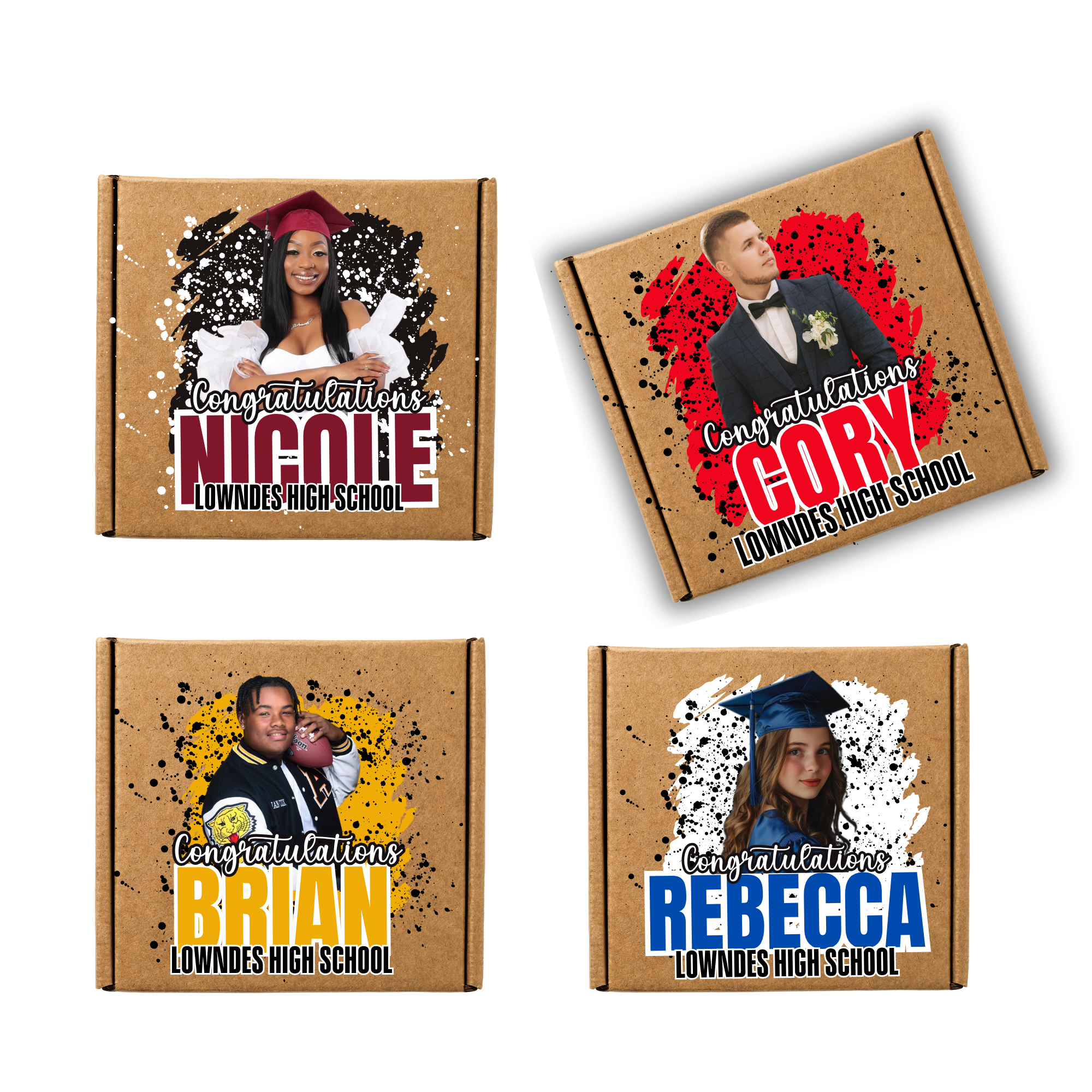 Congratulations Senior Paint Splatter Designs Bundle - 22 Designs