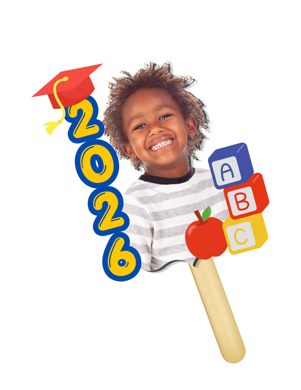Pre-K / Kindergarten Graduate Photo Frame Fan Bundle - 4 Designs